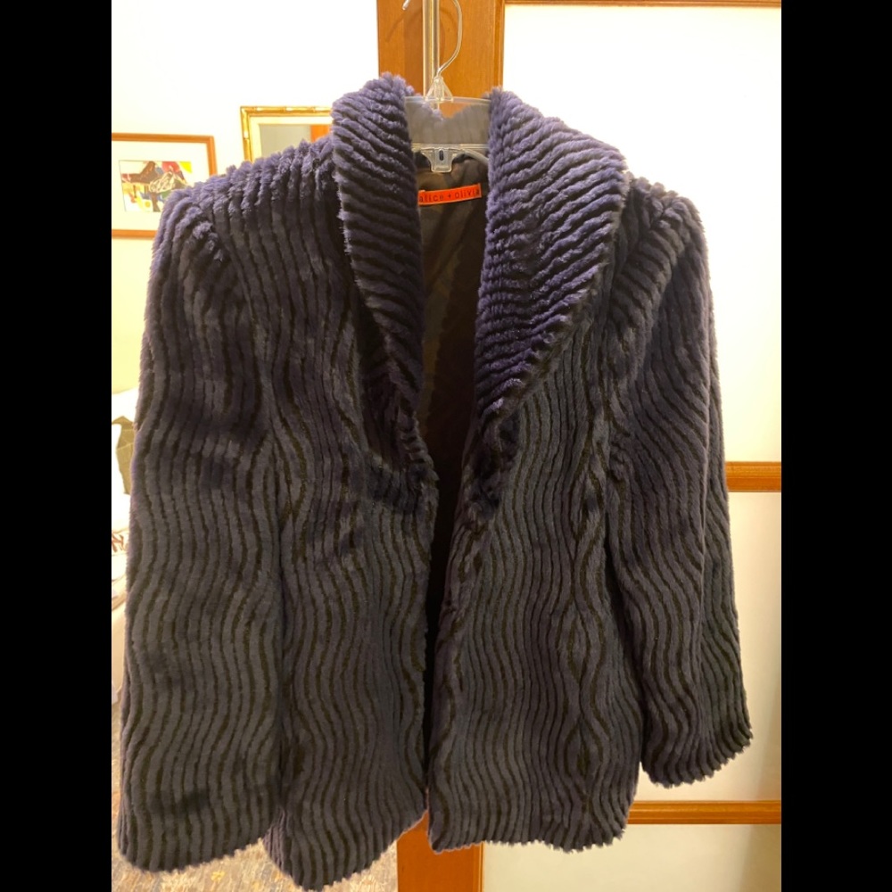 Alice & Olivia Faux Fur Jacket -size M